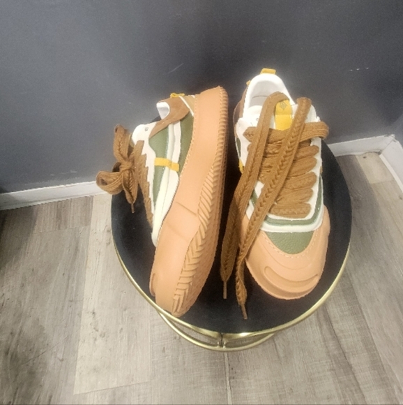 Retro Chunky Sneakers in Brown and Green - Picture 4 of 4